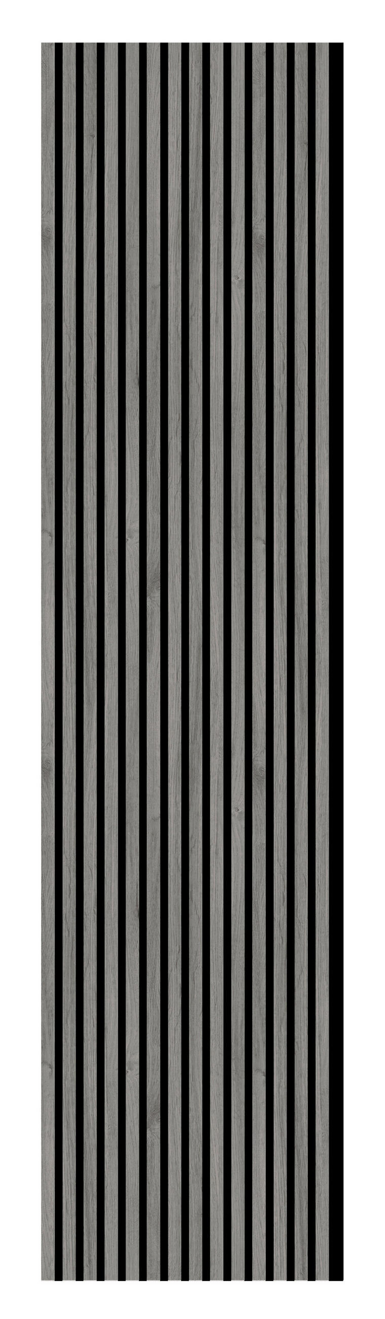 AKUSTIKPANEEL Eiche Grau 3-seitig foliert 57.25/1.9/267 cm  - Eichefarben, KONVENTIONELL, Holzwerkstoff/Textil (57.25/1.9/267cm)