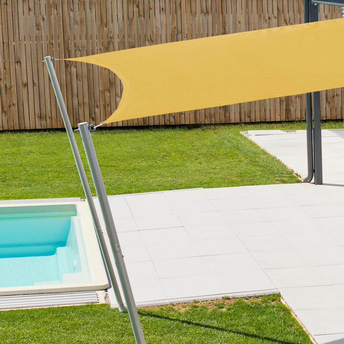 GARTENSONNENSEGEL  300/300 cm  - Gelb, Basics, Kunststoff (300/300cm)