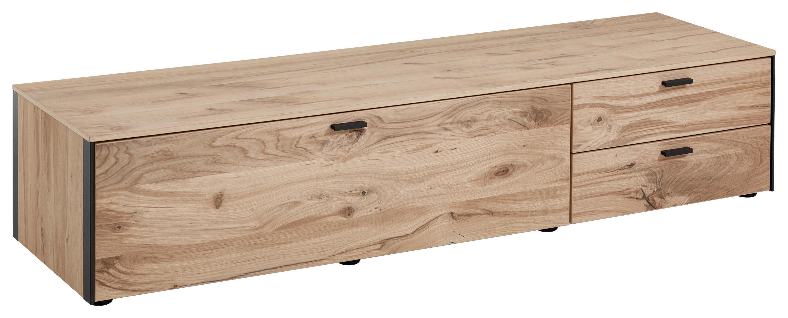 LOWBOARD Eichefarben  182/38/53 cm  - Eichefarben/Anthrazit, Design, Holz/Metall (182/38/53cm) - Schöner Wohnen