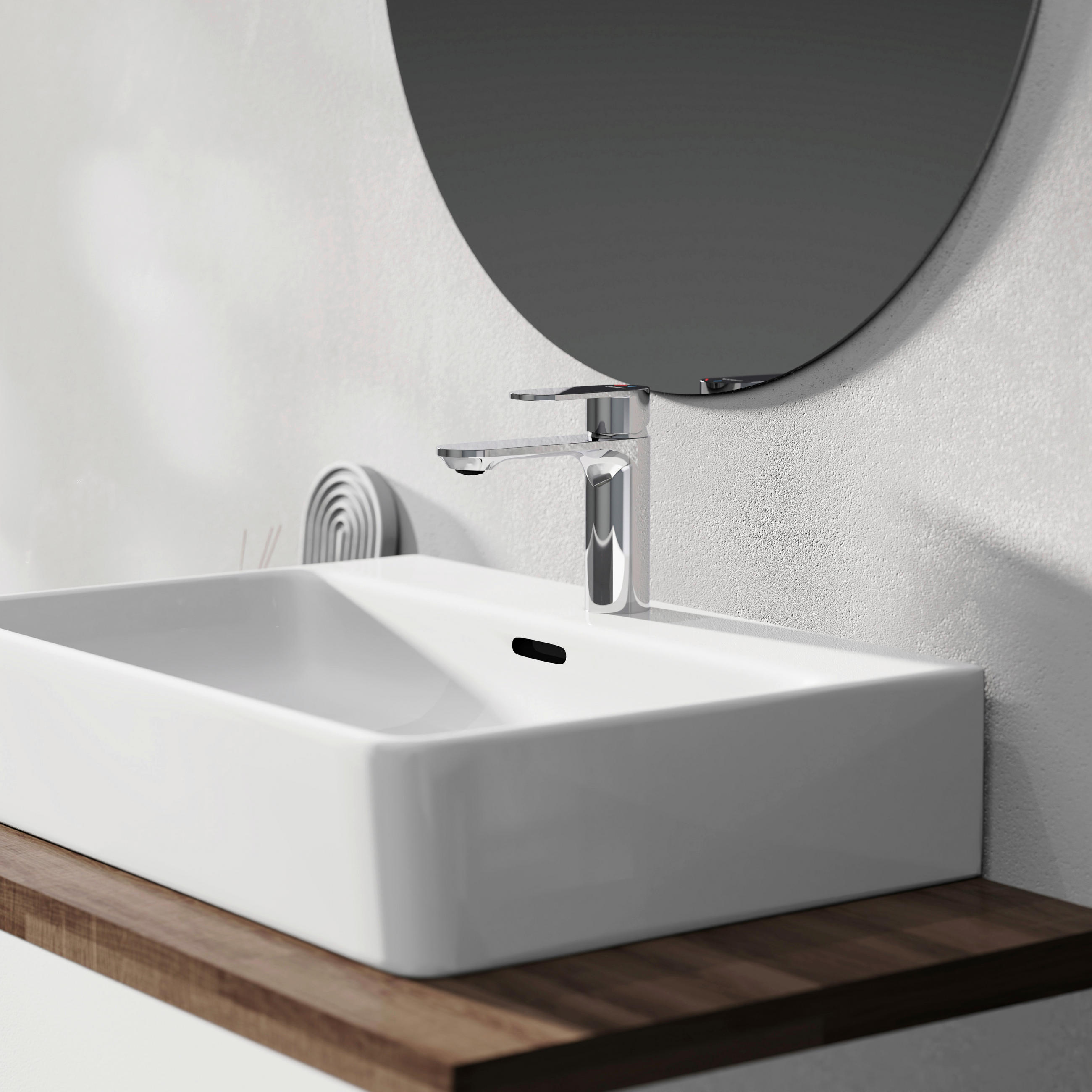 WASCHTISCHARMATUR 32310  - Chromfarben, Basics, Metall (4,5/14,5/16cm) - Schütte