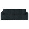 2,5-SITZER in Velours Anthrazit  - Anthrazit/Schwarz, Design, Kunststoff/Textil (240/70/125cm) - Xora