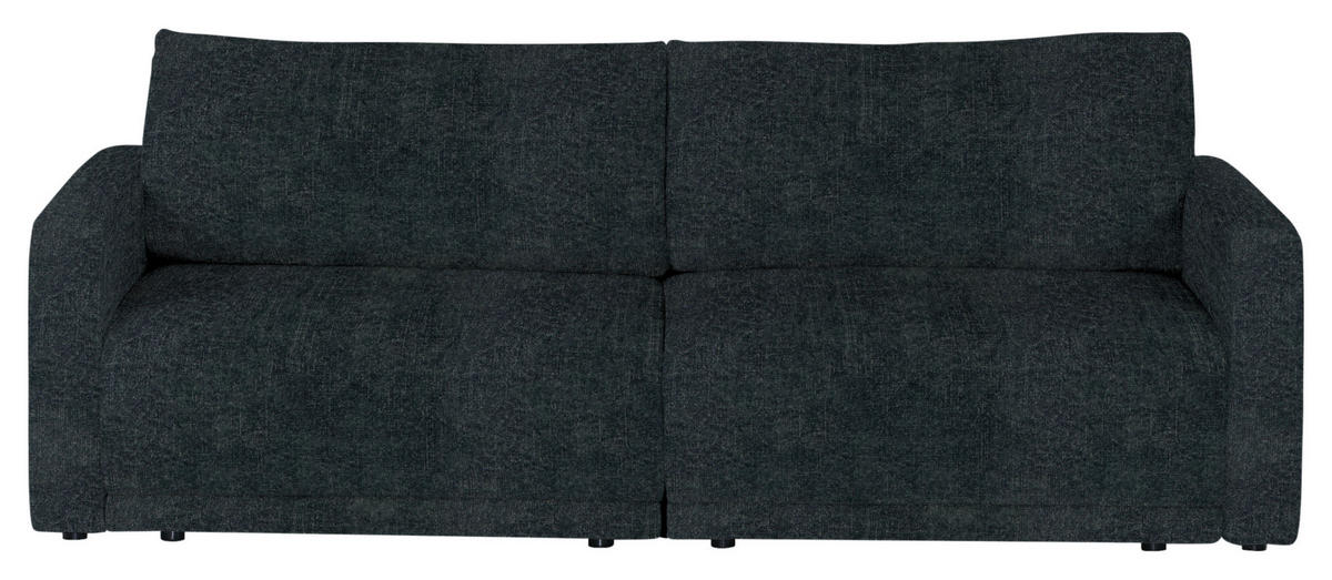 2,5-SITZER in Velours Anthrazit  - Anthrazit/Schwarz, Design, Kunststoff/Textil (240/70/125cm) - Xora