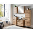 MIDISCHRANK 40/130/35 cm - Eiche Wotan/Silberfarben, Natur, Holzwerkstoff/Kunststoff (40/130/35cm) - Xora