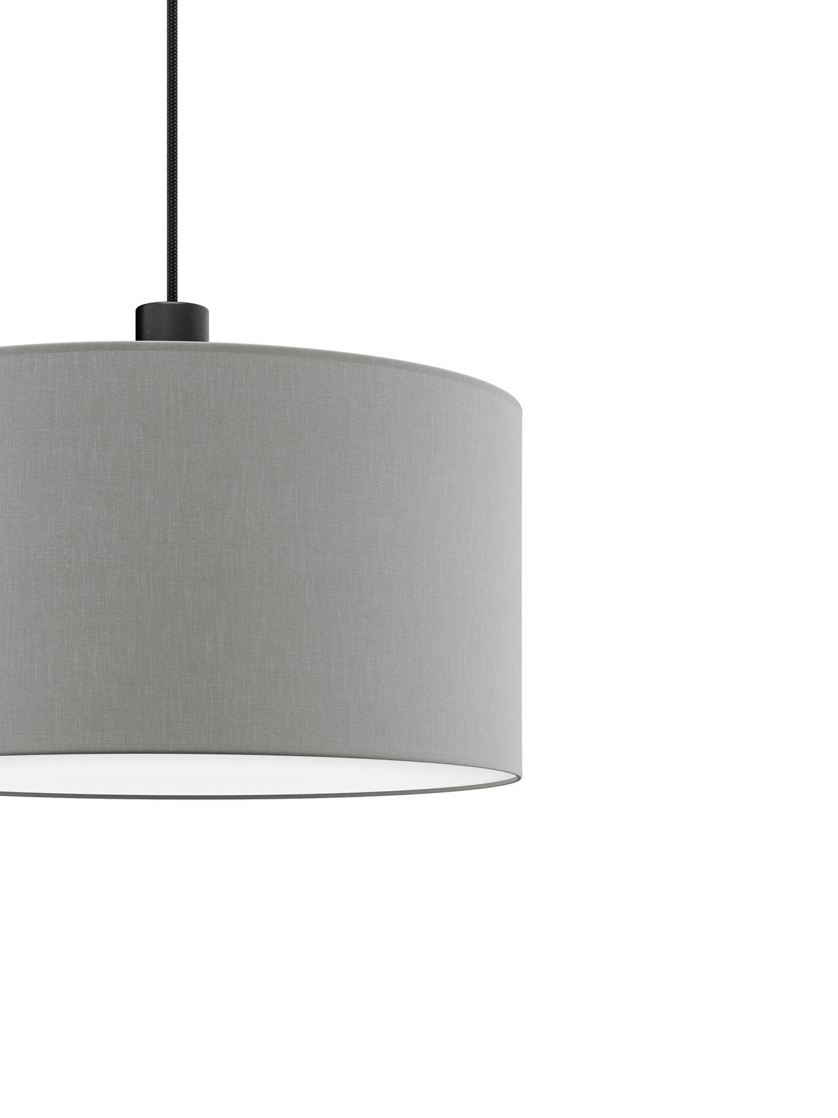 FÜGGŐLÁMPA 50/130 cm  - ezüst, Basics, műanyag/textil (50/130cm)