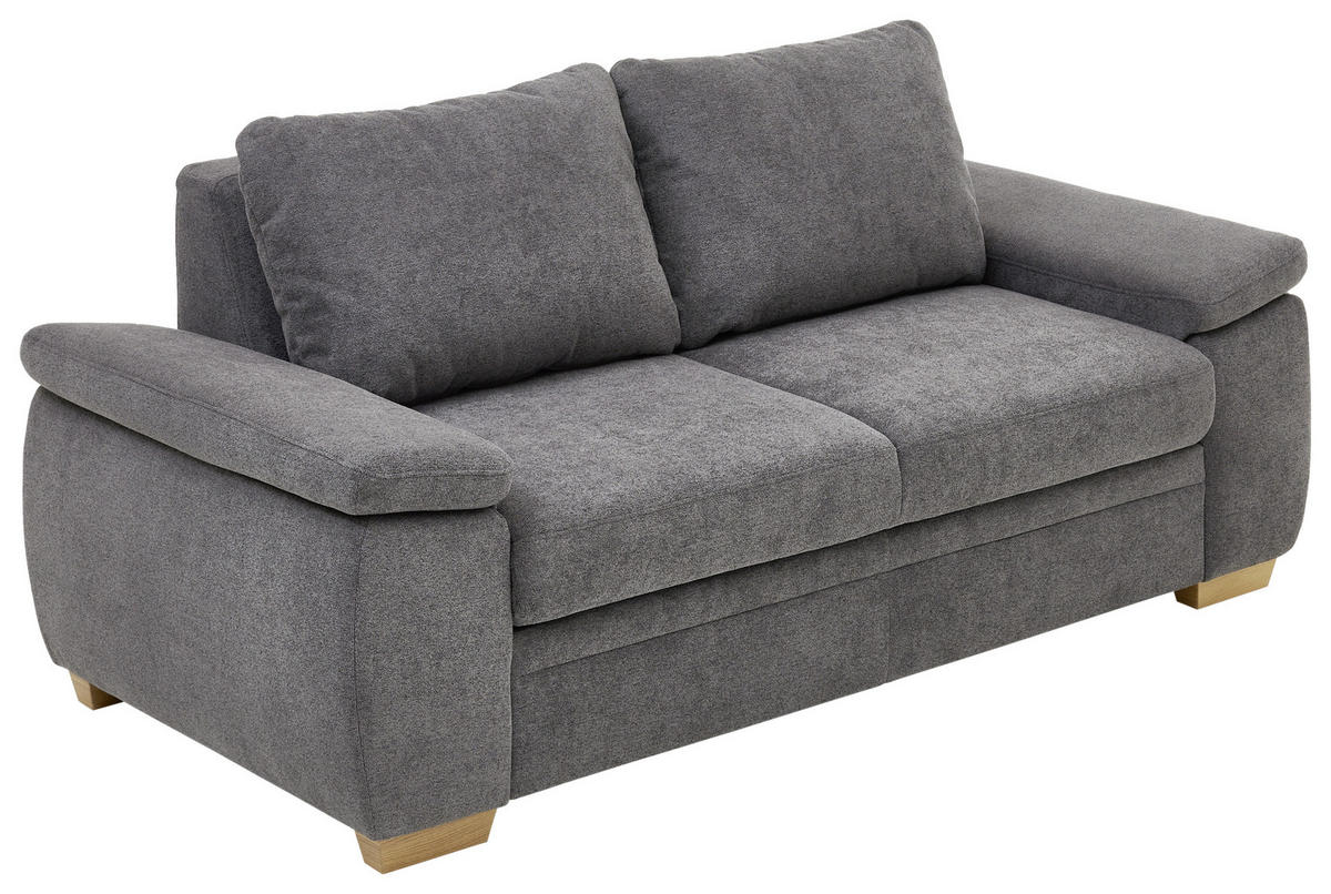 SCHLAFSOFA Schwarz  - Schwarz, KONVENTIONELL, Holz/Textil (196/90/100cm) - Beldomo Style