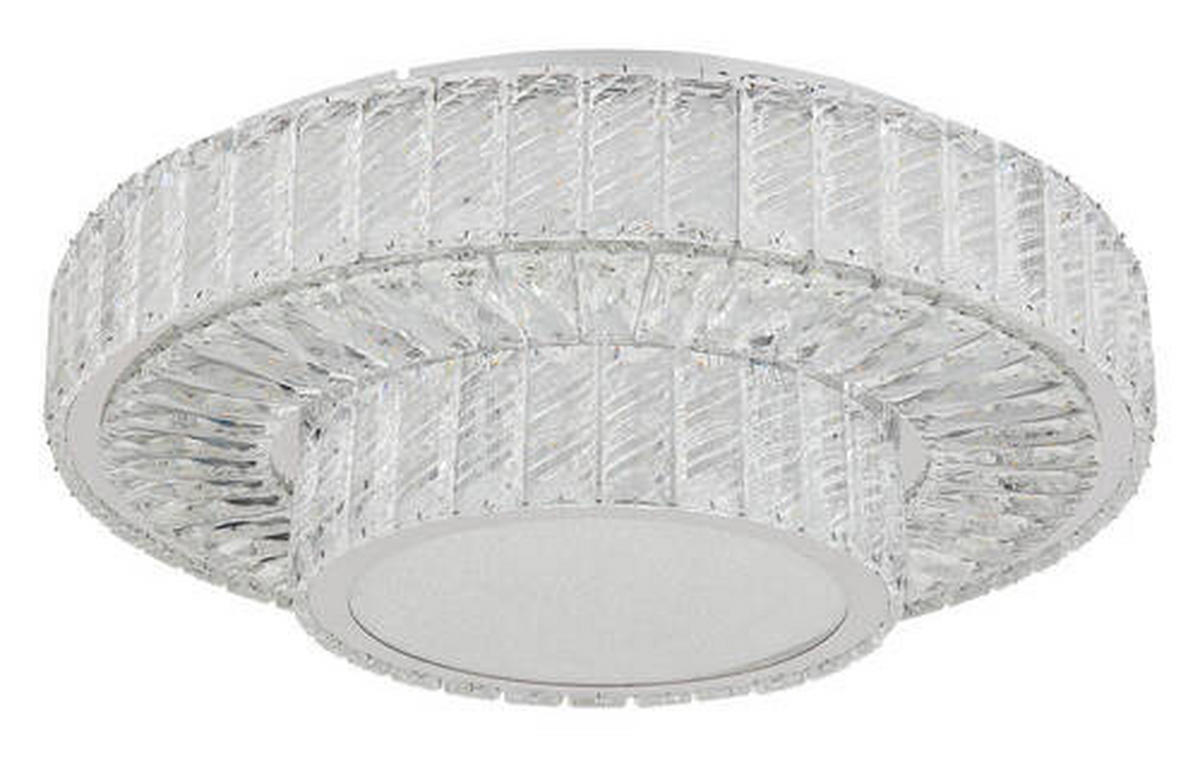 LED-DECKENLEUCHTE 50 W  50/17,3 cm    - Klar/Chromfarben, Konventionell, Glas/Metall (50/17,3cm) - Globo