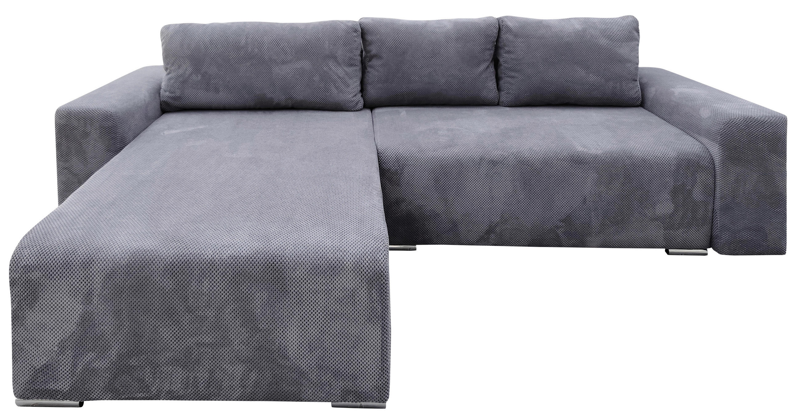 SEDEŽNA GARNITURA, siva  - srebrne barve/siva, Design, umetna masa/tekstil - Carryhome