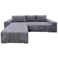 SEDEŽNA GARNITURA, siva  - srebrne barve/siva, Design, umetna masa/tekstil - Carryhome