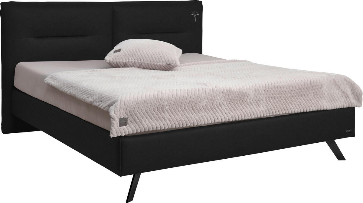 POLSTERBETT Schwarz 180/200 cm  - Schwarz, Design, Textil/Metall (180/200cm) - Joop!