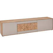 TV-ELEMENT 223/52/49 cm - Fango/Eichefarben, Natur, Glas/Holz (223/52/49cm) - Valnatura