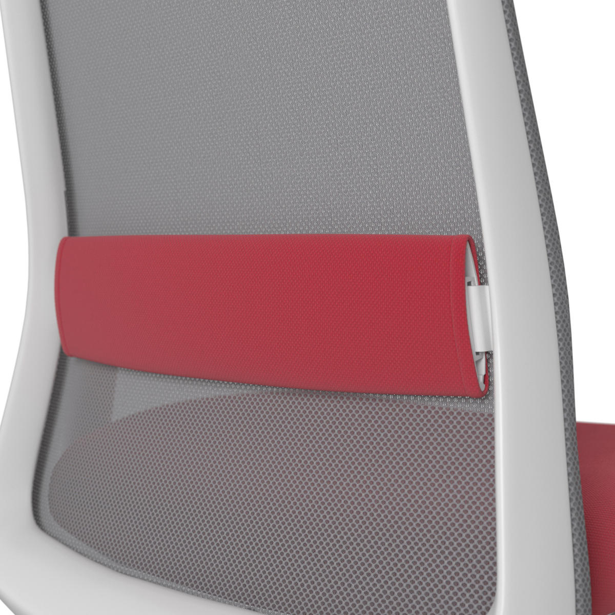 DREHSTUHL Grau, Rot, Weiß  - Rot/Weiß, MODERN, Kunststoff/Textil (70/103-115/70cm)