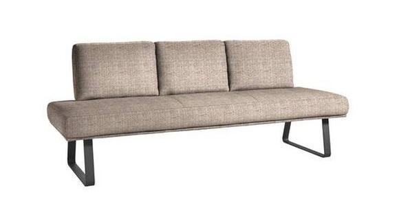 SITZBANK 209/92/78 cm in Orange, Schwarz - Schwarz/Orange, Design, Textil/Metall (209/92/78cm) - Dieter Knoll