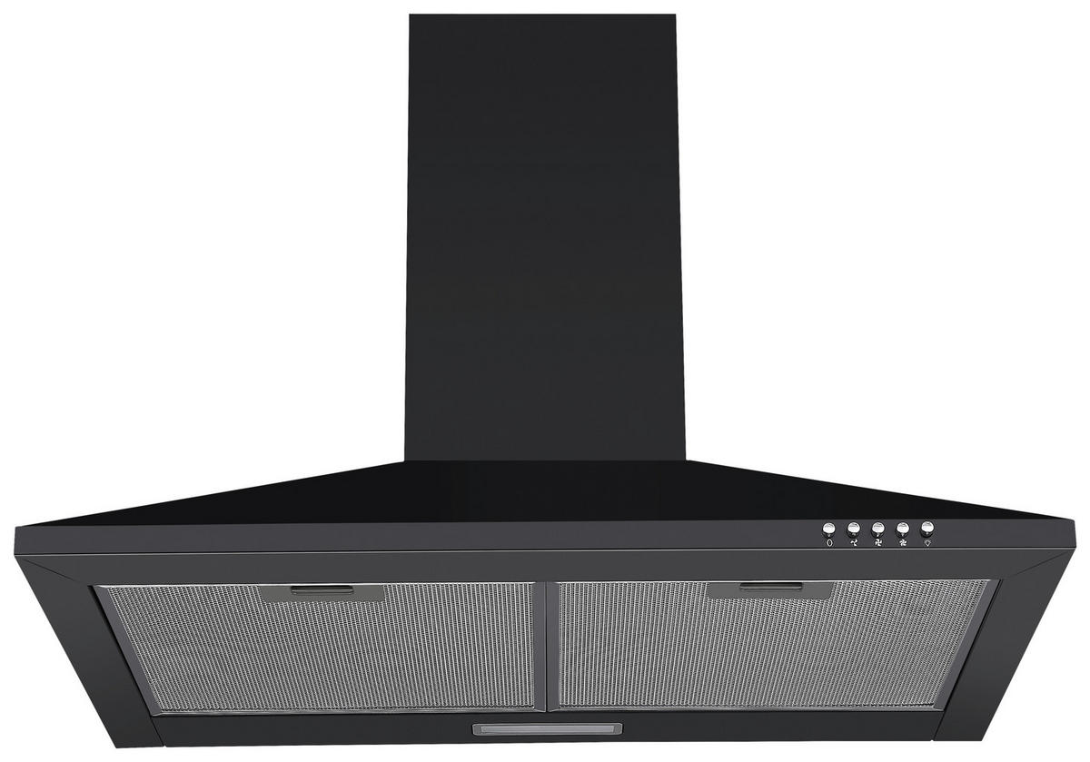 DUNSTABZUGSHAUBE CH22055SA  - Schwarz, Trend, Metall (60/58-96/47,5cm) - Respekta