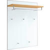 GARDEROBENPANEEL  in 80/109/27 cm  - Eiche Bianco/Weiß, Design, Glas/Holz (80/109/27cm)