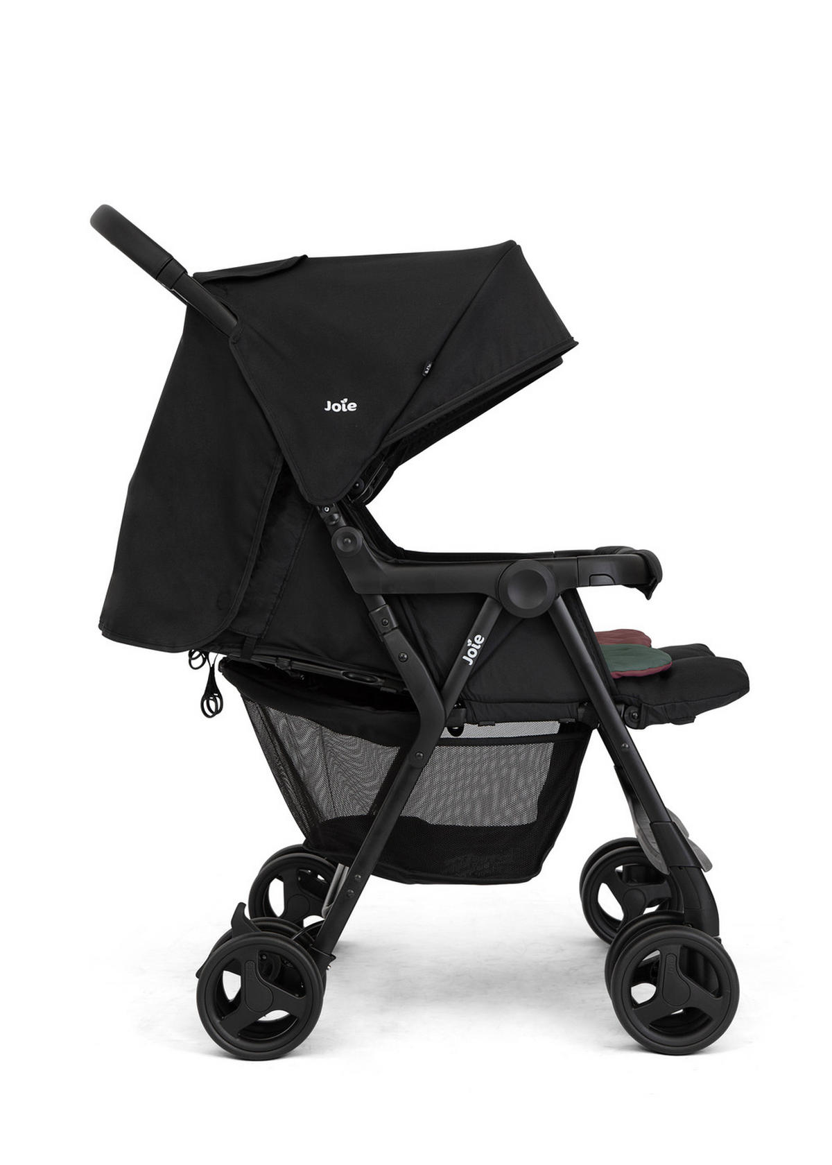 ZWILLINGSWAGEN Aire Twin  - Dunkelgrün/Bordeaux, Basics, Textil/Metall (78/102/70cm) - Joie