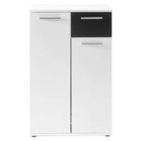 KOMMODE , 60/102/30 cm, 1 Schublade(n)  - Silberfarben/Schwarz, LIFESTYLE, Holzwerkstoff/Kunststoff (60/102/30cm) - MID.YOU
