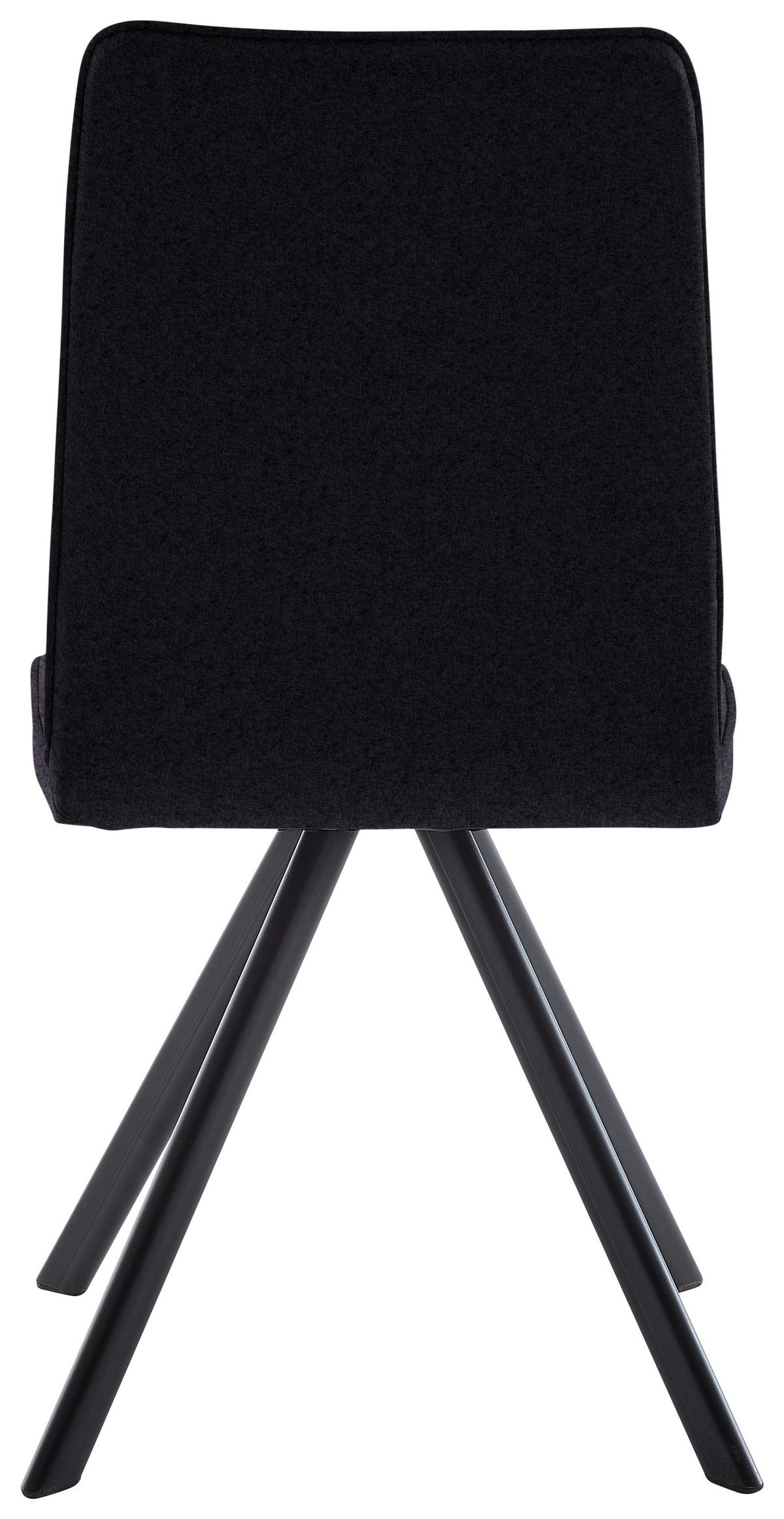 STUHL  in Eisen Flachgewebe  - Anthrazit/Schwarz, Design, Textil/Metall (48/93/60cm) - Cantus