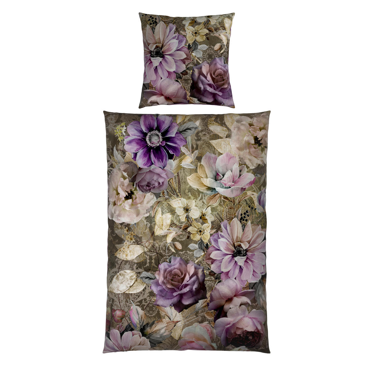 WENDEBETTWÄSCHE Satin 135/200 cm  - Lila, Textil (135/200cm) - Novel