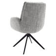 ARMLEHNSTUHL  Stoffauswahl, Typenauswahl, Sitzfläche 360° drehbar Webstoff  - Schwarz/Grau, Design, Textil/Metall (66/95/74cm) - Novel