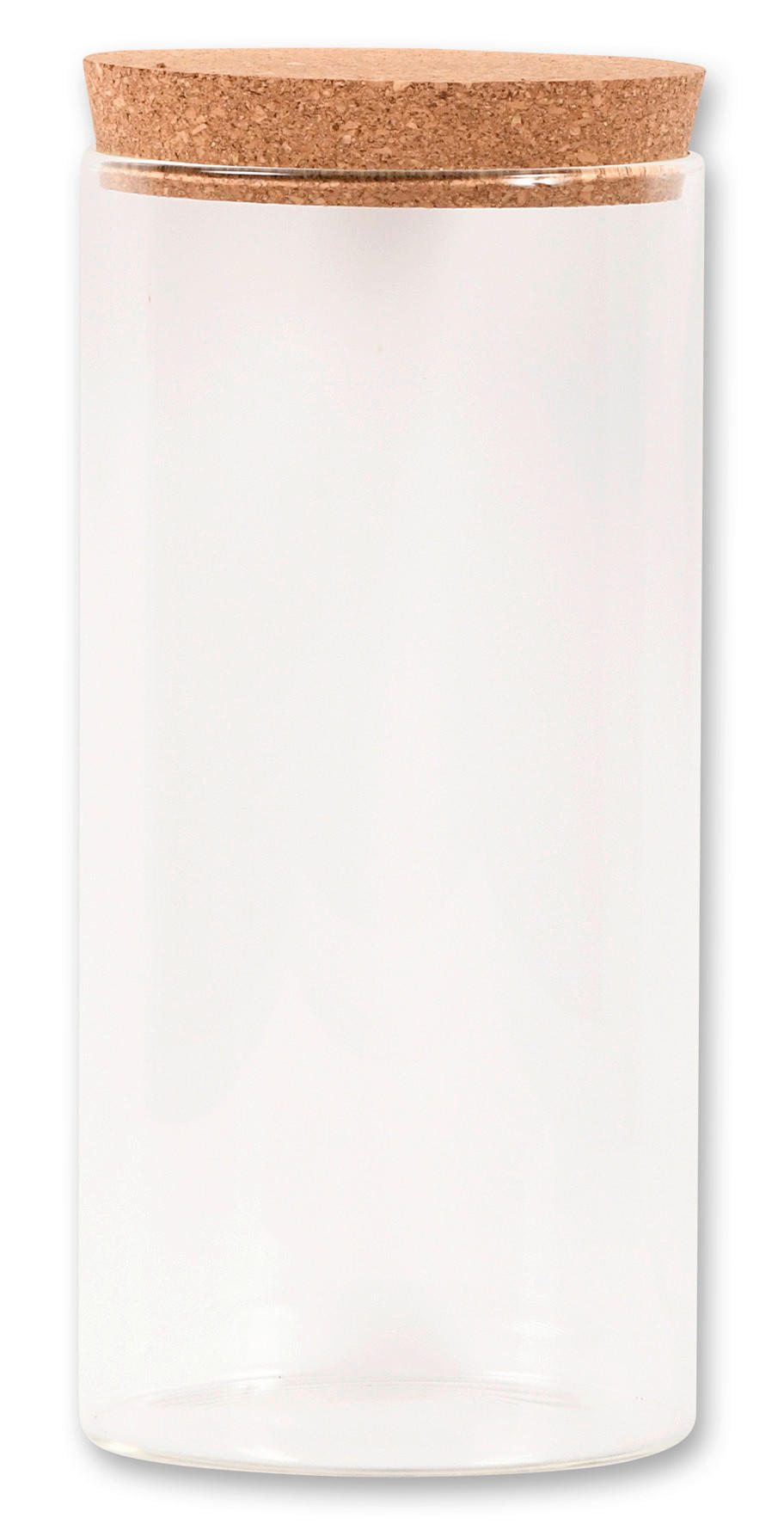 POSODA ZA SHRANJEVANJE        10/21 cm      - prosojno, Basics, steklo/les (10/21cm) - Kesper