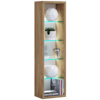 WANDREGAL 21/77/14 cm  - Honigeiche, Design, Glas/Holzwerkstoff (21/77/14cm) - MID.YOU