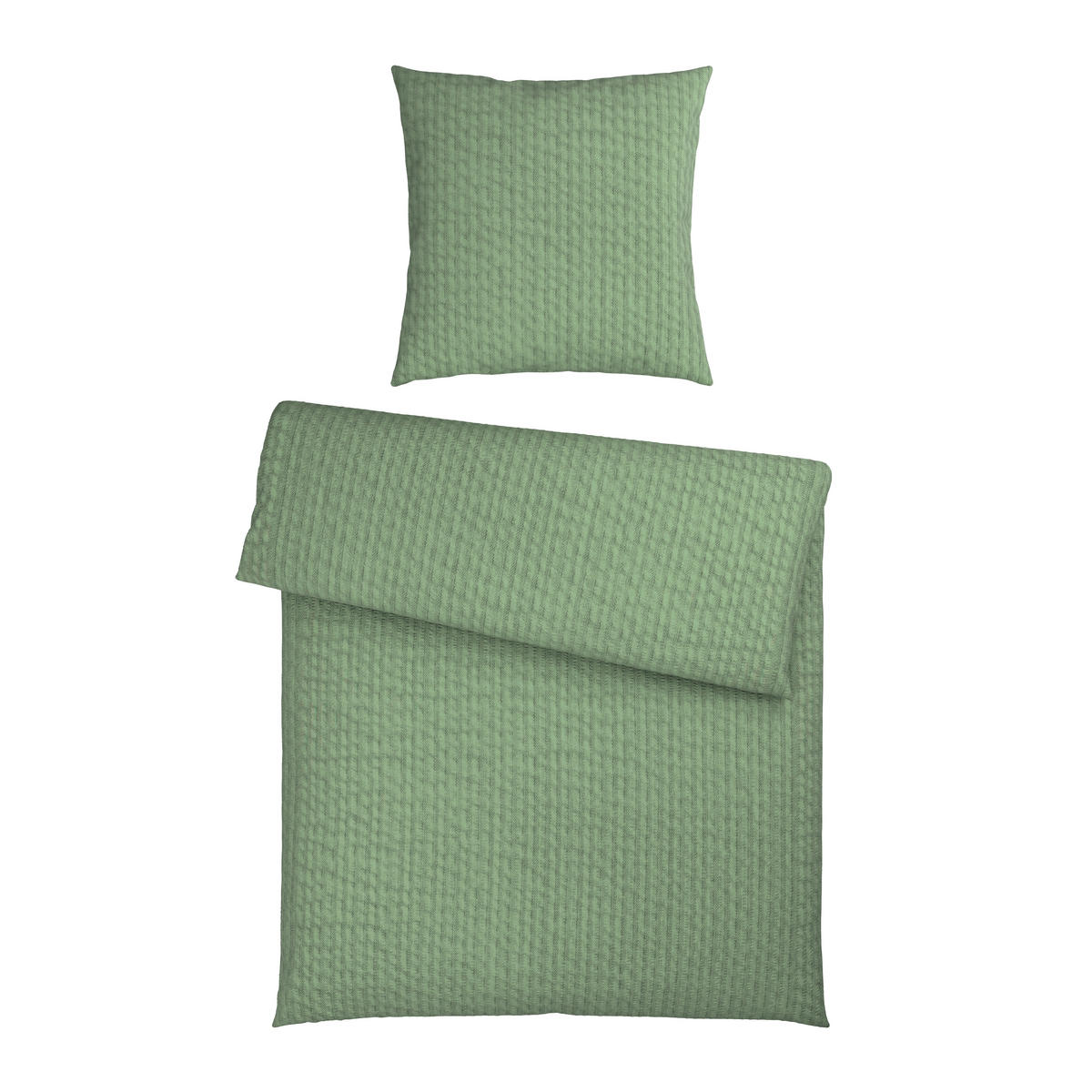 BETTWÄSCHE Seersucker 155/200 cm  - Grün, Textil (155/200cm) - Novel