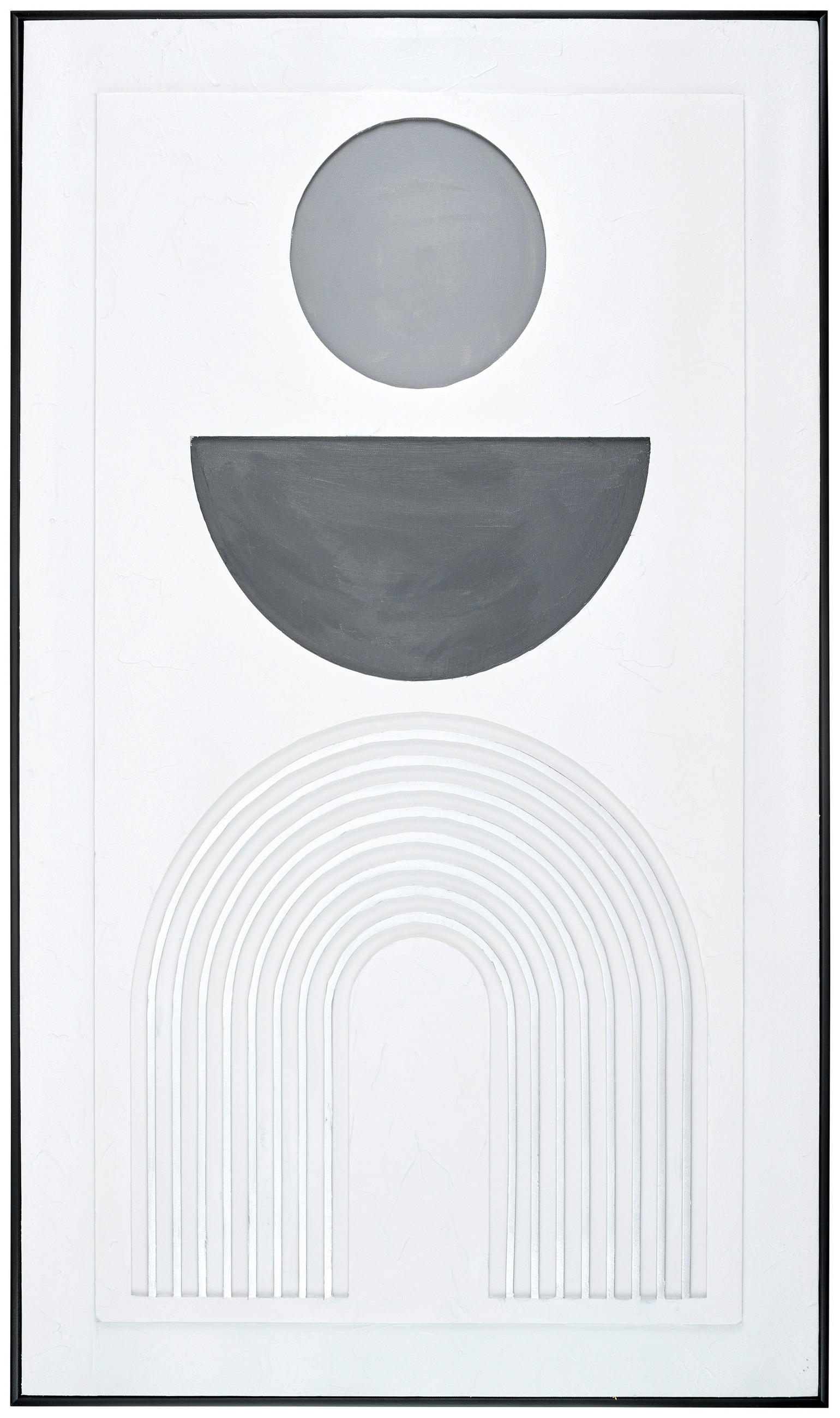 SLIKA NA PLATNU - siva/bela, Dizajnerski, drvo/tekstil (70/120cm) - Monee