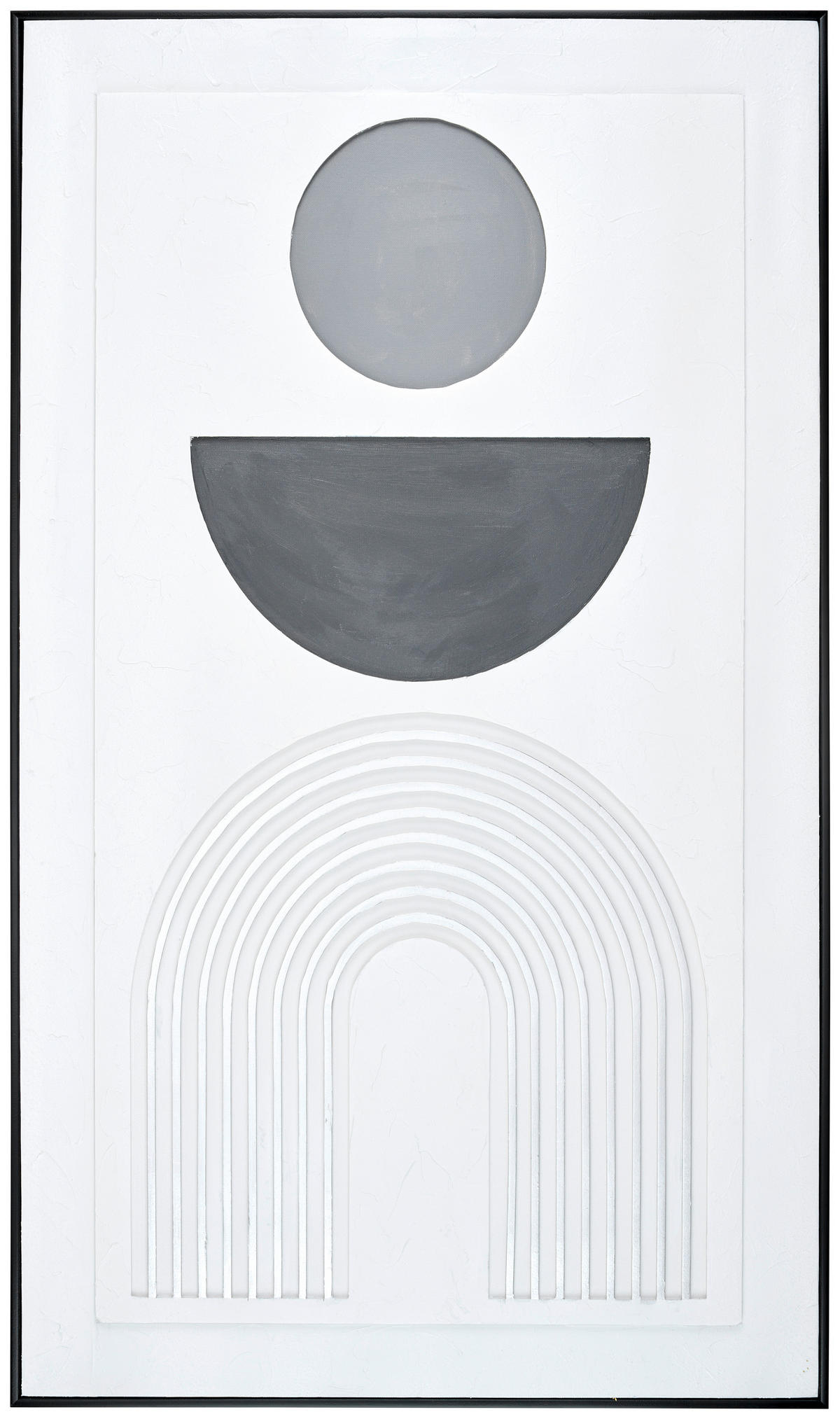 SLIKA NA PLATNU   - siva/bela, Dizajnerski, drvo/tekstil (70/120cm) - Monee