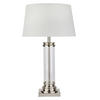 NAMIZNA SVETILKA  Pedestal      37/62 cm       - srebrne barve/bela, Konvencionalno, kovina/steklo (37/62cm)
