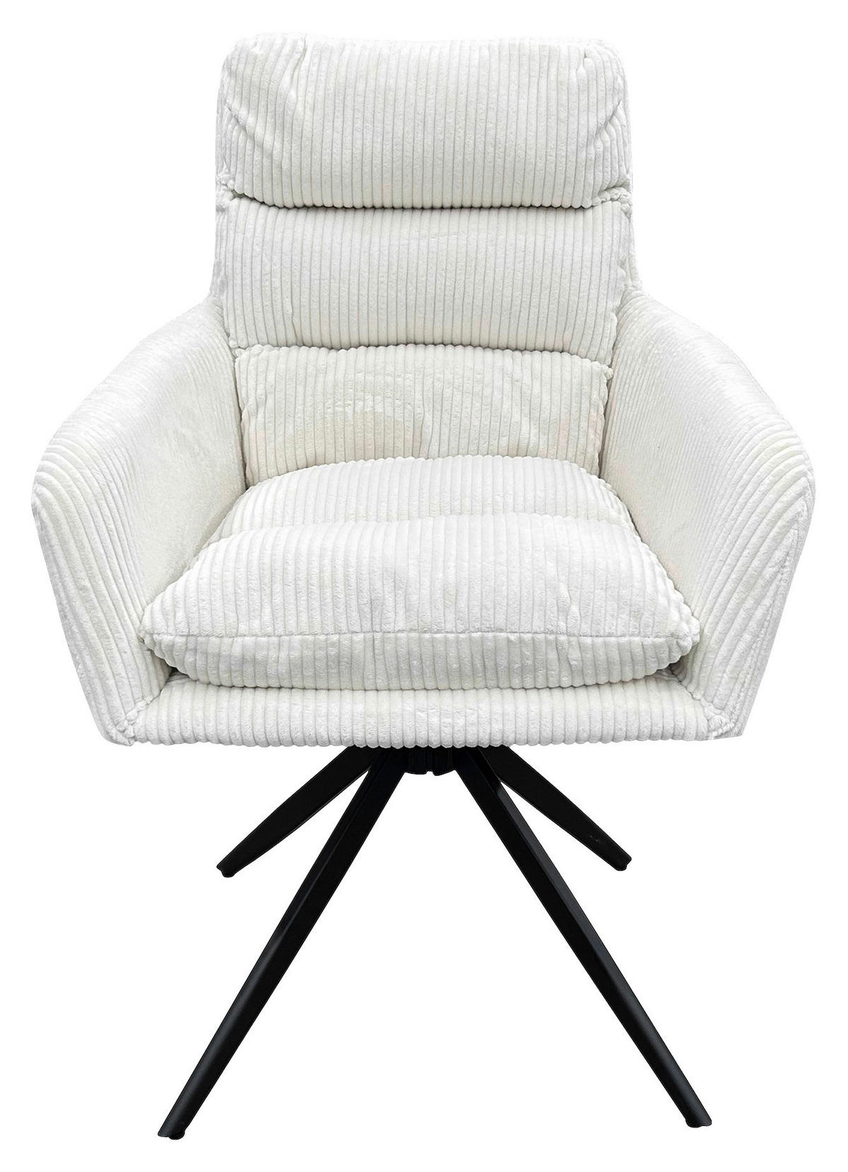 ARMLEHNSTUHL-SET 2 Stück  in Stahl Cord  - Schwarz/Weiß, Design, Textil/Metall (58/88/64cm) - MID.YOU