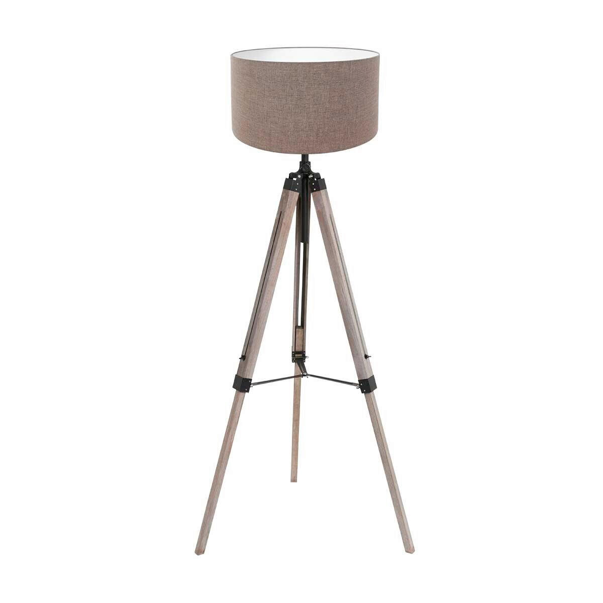 STEHLEUCHTE - Eiche grau/Grau, Trend, Naturmaterialien/Holz (75/170/75cm)