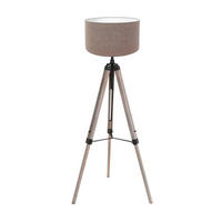 STEHLEUCHTE - Eiche grau/Grau, Trend, Naturmaterialien/Holz (75/170/75cm)