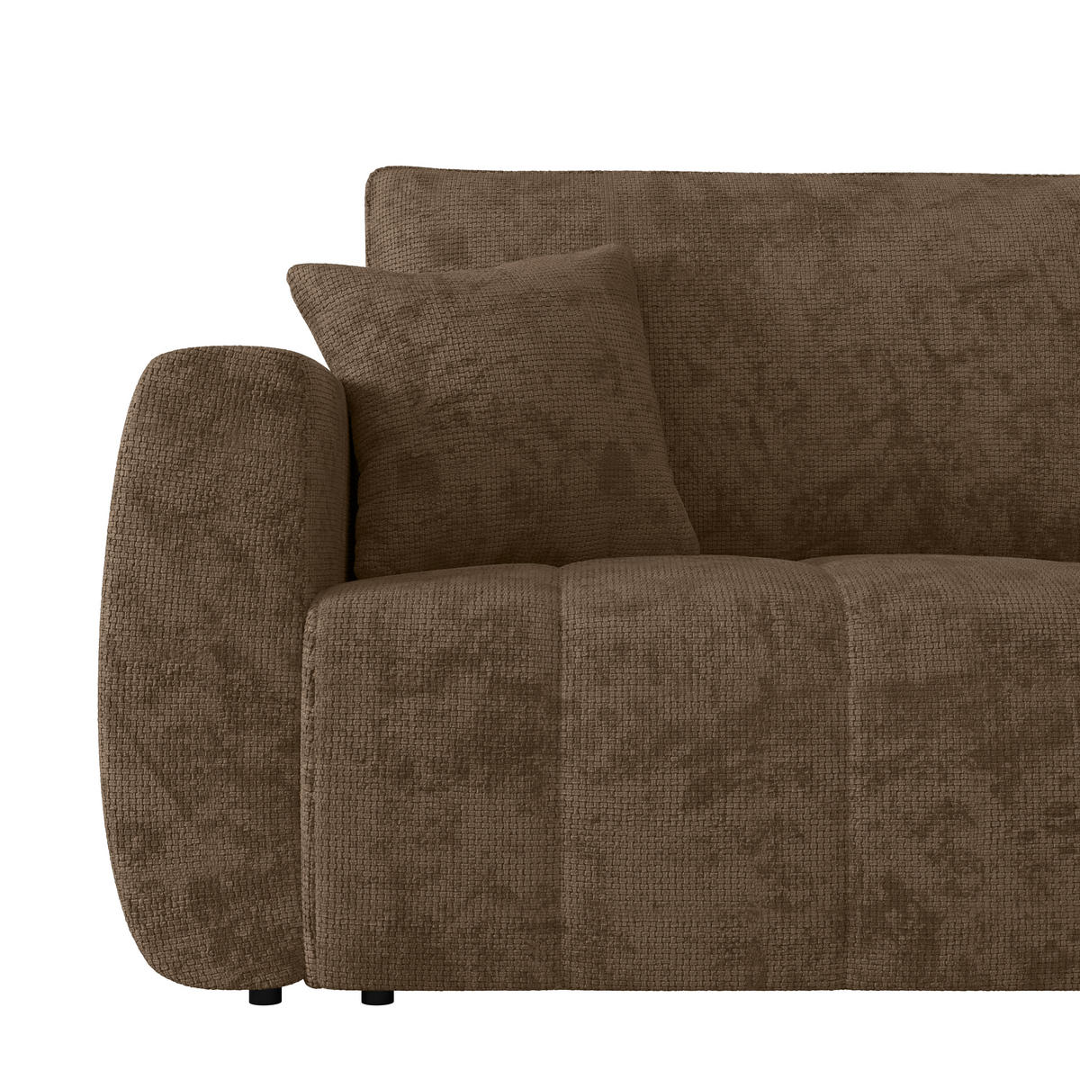 SCHLAFSOFA  mit Stoffauswahl Webstoff Mokka  - Schwarz/Mokka, MODERN, Holz/Textil (245/74-90/104cm) - MID.YOU