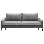SCHLAFSOFA  in Chenille Dunkelgrau  - Dunkelgrau/Schwarz, KONVENTIONELL, Textil/Metall (223/89/107cm) - Carryhome