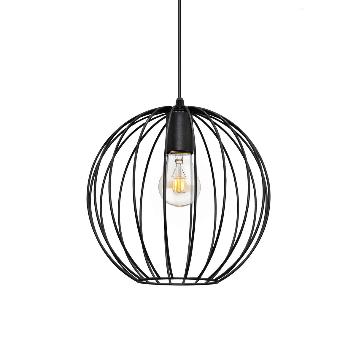 HÄNGELEUCHTE Mercure 30/30/110 cm  - Schwarz, Design, Metall (30/30/110cm)