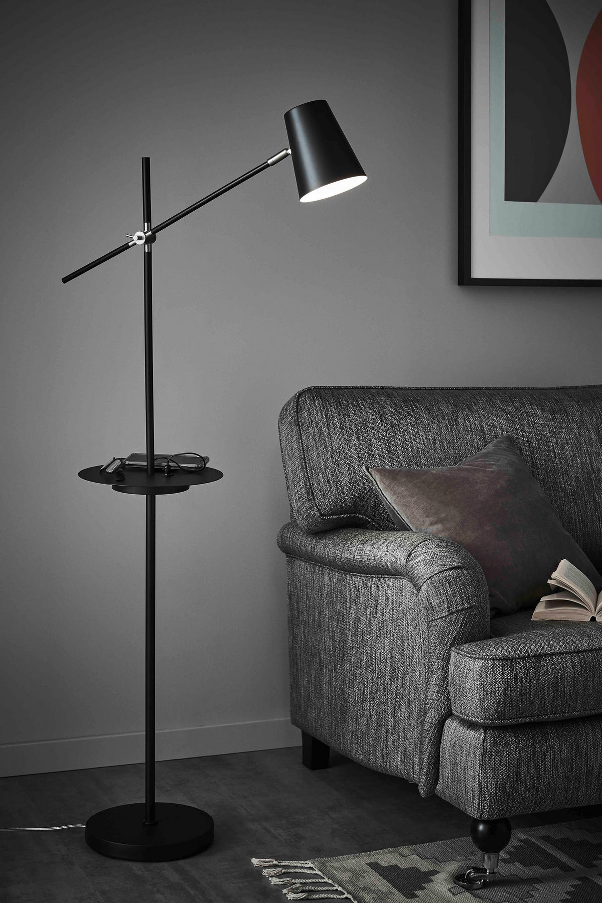STEHLEUCHTE 65/28/144 cm    - Schwarz, Basics, Metall (65/28/144cm) - Markslöjd