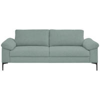 3-SITZER-SOFA in Flachgewebe Salbeigrün  - Salbeigrün/Schwarz, Design, Textil/Metall (226/89/97cm) - Pure Home Lifestyle