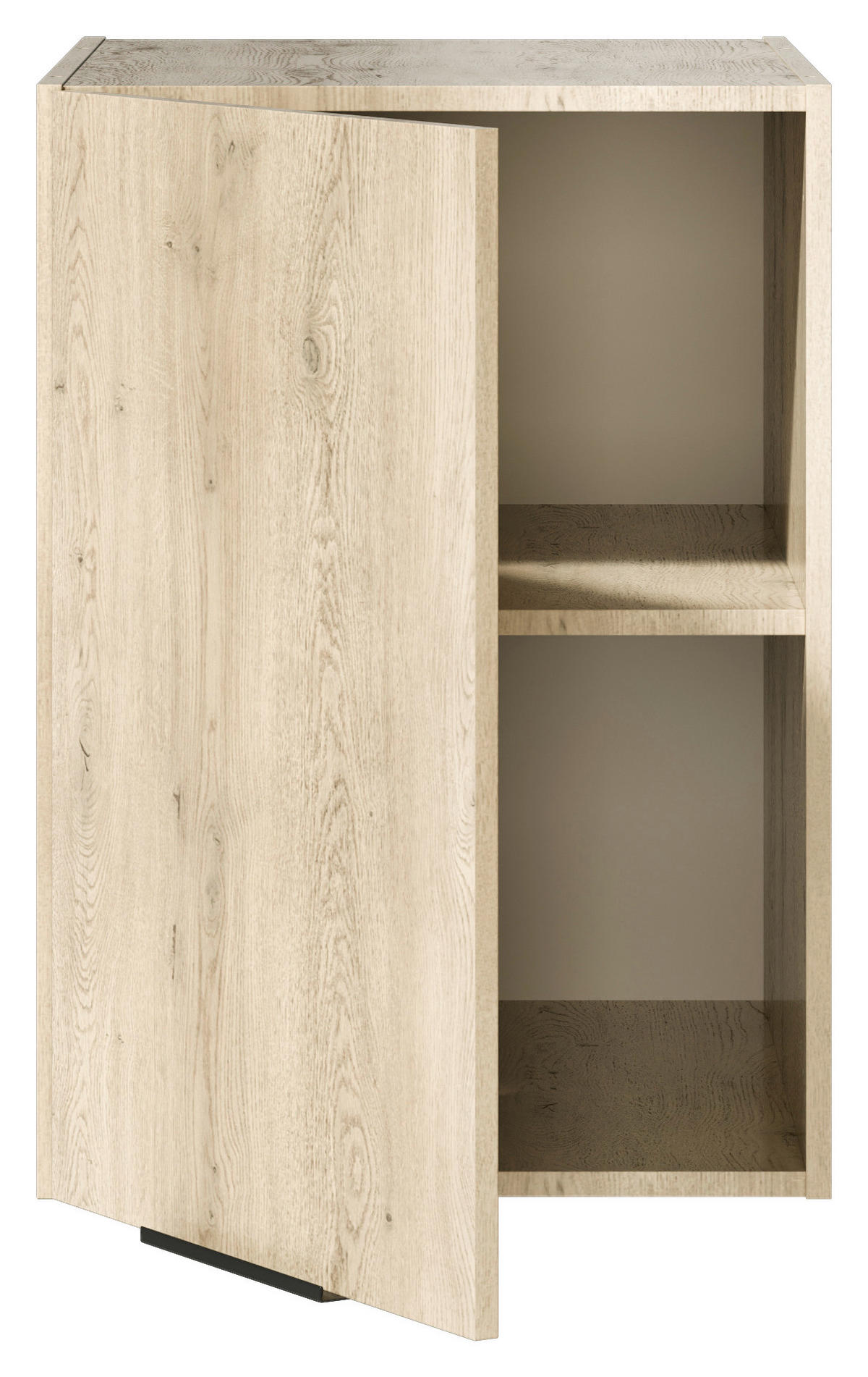 AUFSATZSCHRANK 50/70/68 cm   - Eichefarben/Schwarz, Basics, Holzwerkstoff/Metall (50/70/68cm) - MID.YOU