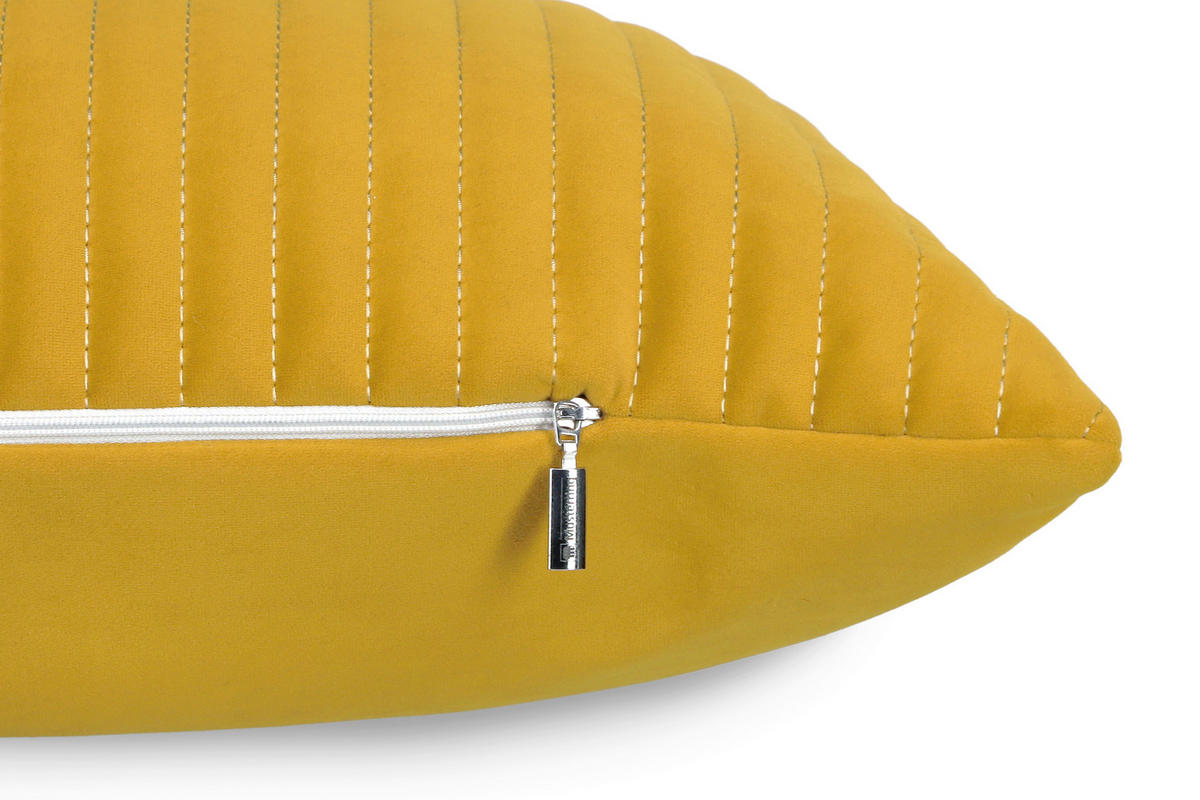 KISSENHÜLLE JustB! Clou 38/58 cm  - Currygelb/Gelb, Design, Textil (38/58cm) - Musterring
