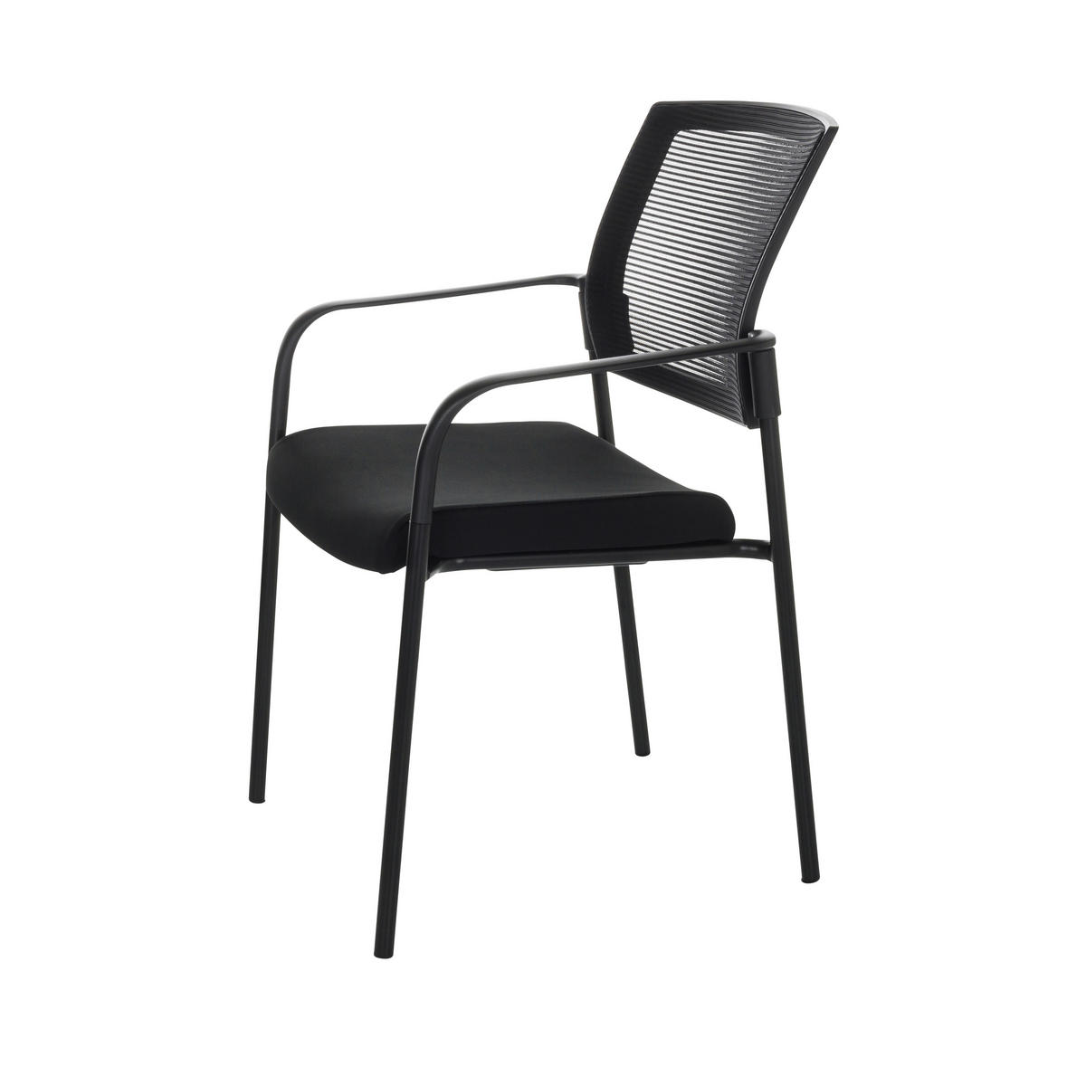 BESÖKSSTOL  i nätklädsel, flatväv svart  - svart, Basics, metall/textil (51/126/61cm) - MID.YOU