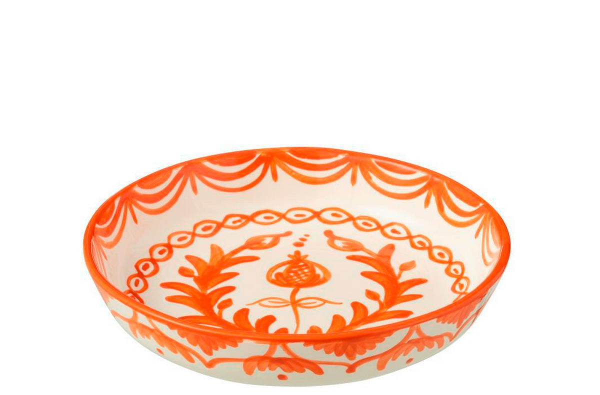 DEKOSCHALE - Weiss/Orange, Basics, Keramik (25/25/6cm)