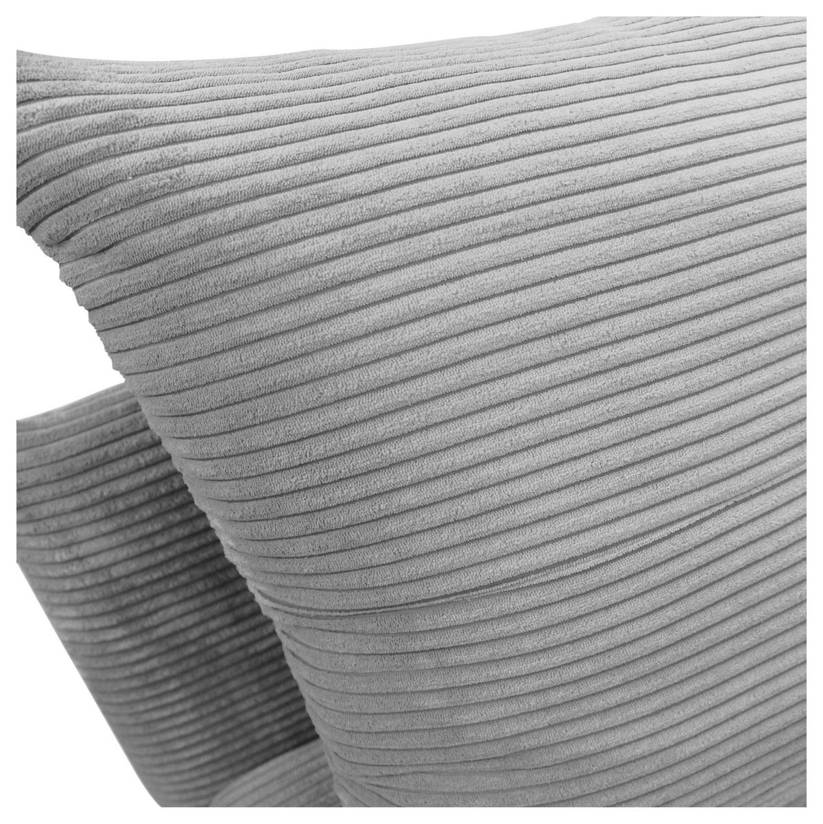 SCHLAFSOFA  mit Liegefunktion Cord Hellgrau  - Hellgrau/Schwarz, Design, Kunststoff/Textil (154/93/85cm) - MID.YOU