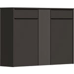 SCHUHSCHRANK  in 137/95/34 cm  - Anthrazit/Schwarz, Design, Glas/Holzwerkstoff (137/95/34cm) - Dieter Knoll