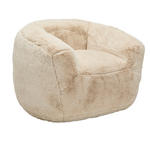 SESSEL in Teddystoff Creme  - Creme, KONVENTIONELL, Textil (115/80/110cm) - Carryhome