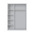 SCHWEBETÜRENSCHRANK 2-türig Weiß - Alufarben/Weiß, KONVENTIONELL, Glas/Holzwerkstoff (150/216/68cm) - Hom`in SCHWEBETÜRENSCHRANK 2-türig Weiß - Alufarben/Weiß, KONVENTIONELL, Glas/Holzwerkstoff (150/216/68cm) - Hom`in