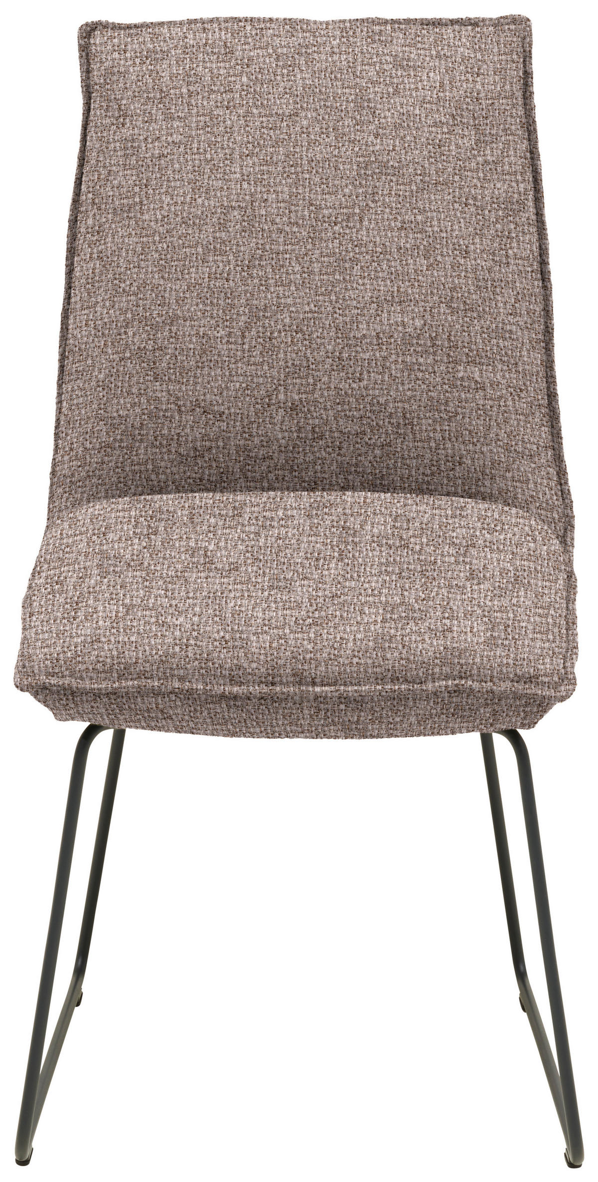 STUHL  Stoff-/Lederauswahl Webstoff  - Hellbraun/Graphitfarben, Design, Textil/Metall (52/85/66cm) - Cassando