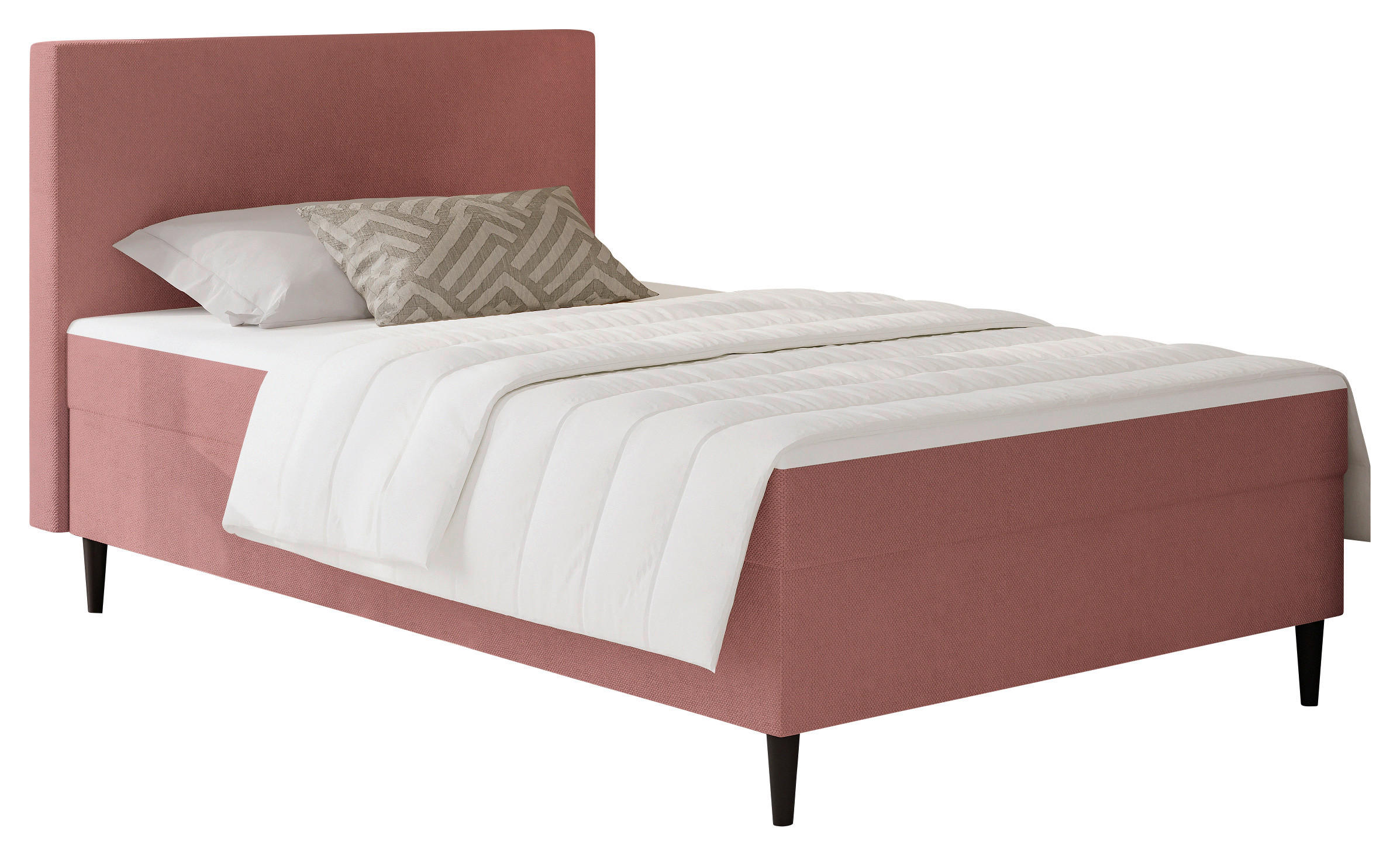 BOXBETT 120/200 cm  in Rosa  - Schwarz/Rosa, KONVENTIONELL, Textil (120/200cm) - P & B