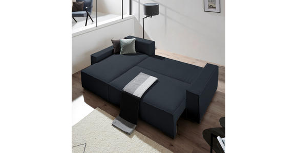 ECKSOFA in Cord, Webstoff Schwarz - Schwarz, MODERN, Holz/Textil (157/265cm) - Carryhome
