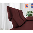 RÉCAMIERE in Echtleder Rot  - Chromfarben/Rot, Design, Leder/Metall (209/85-109/95-16cm) - Dieter Knoll