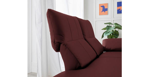 RÉCAMIERE in Echtleder Rot  - Chromfarben/Rot, Design, Leder/Metall (209/85-109/95-16cm) - Dieter Knoll